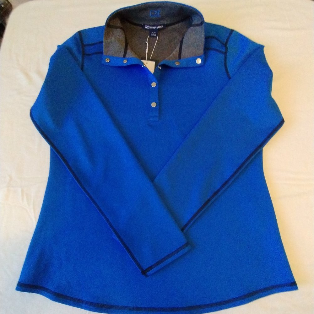 Cutter & Buck Evergreen Reversible Pullover Blue/Grey NWT - Picture 12 of 16